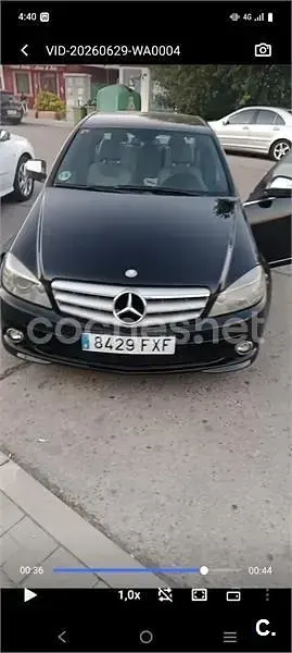 Usado Mercedes C180 Avantgarde 143 CV (105 kW) 2007 Negro Berlina