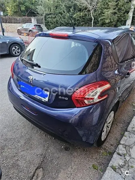 Usado Peugeot 208 Access 68 CV (50 kW) 2014 Azul Utilitario