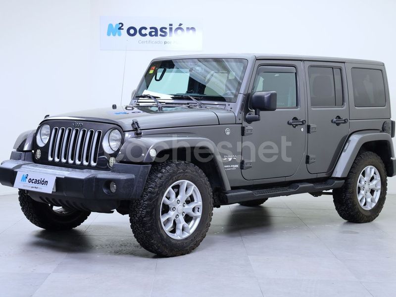 Gris / plata Usado 2018 Jeep Wrangler Unlimited Sahara SUV | 47.500 € (Precio justo) - Imagen 1/4