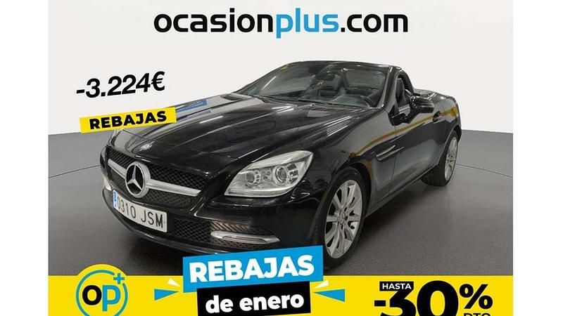 Negro Usado 2015 Mercedes SLK200 Descapotable | 21.250 € (Precio justo) - Imagen 1/4