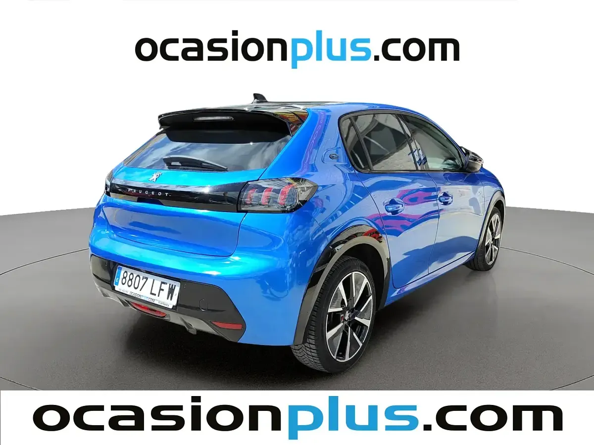 Usado Peugeot e-208 GTi 100 kW (136 CV) 2020 Azul Utilitario