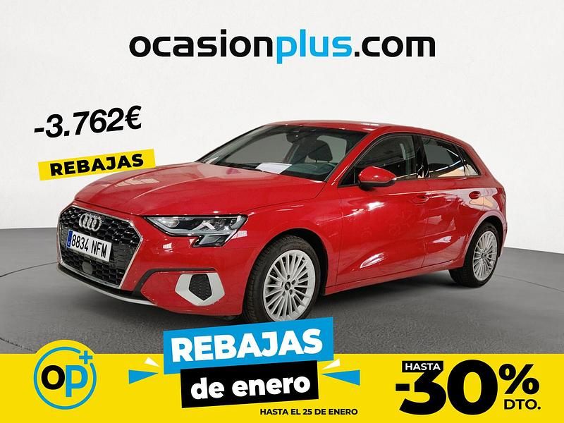 Rojo Usado 2022 Audi A3 Advanced Plus Berlina | 22.800 € (Buen precio) - Imagen 1/4