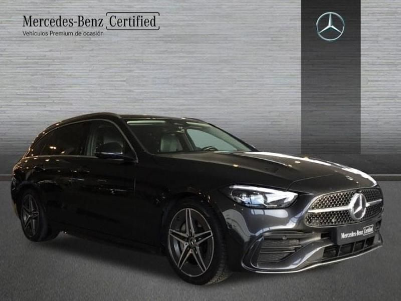 Usado Mercedes C200 AMG line 163 CV (119 kW) 2022 Verde Berlina