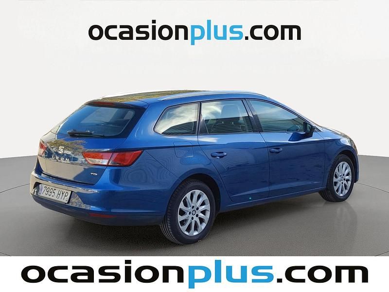 Usado Seat Leon Style 105 CV (77 kW) 2014 Azul Monovolumen