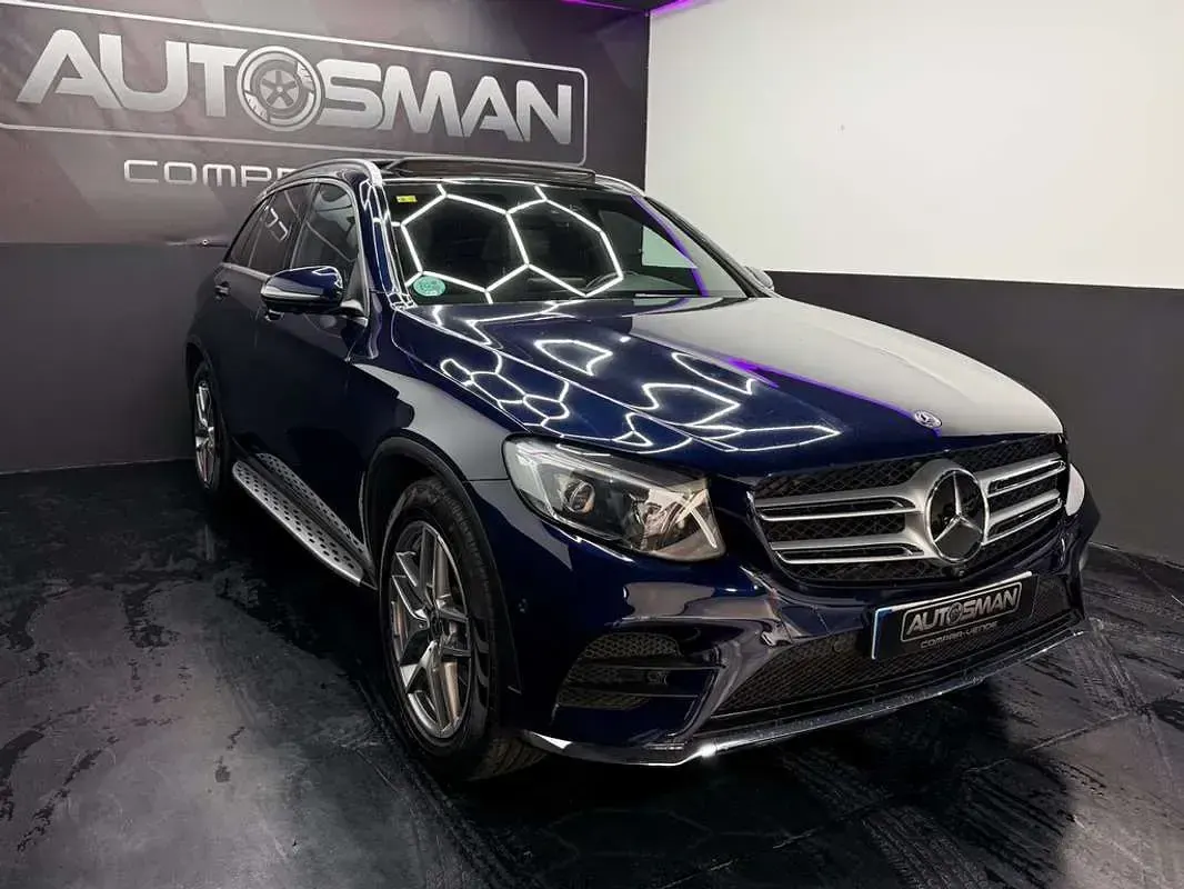 Usado Mercedes GLC250 204 CV (150 kW) 2018 Azul SUV