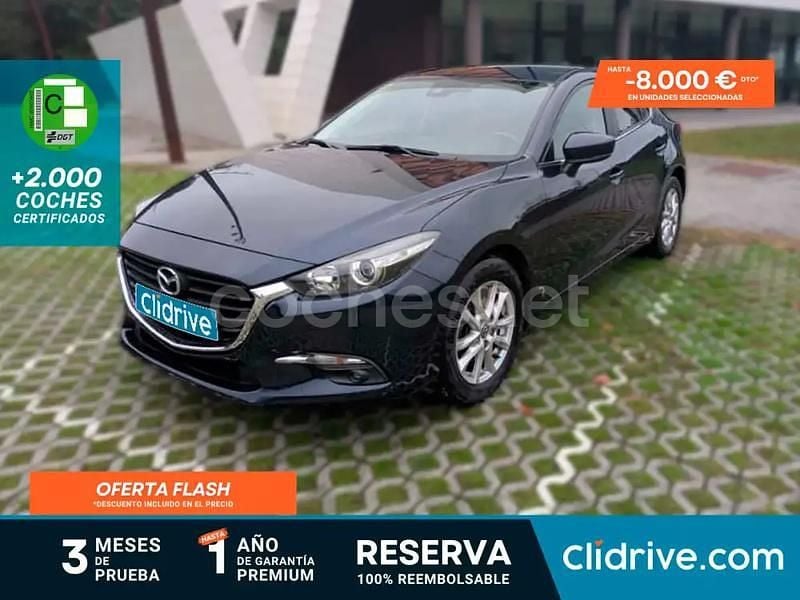 Negro Usado 2017 Mazda 3 Berlina | 12.690 € (Precio justo) - Imagen 1/4