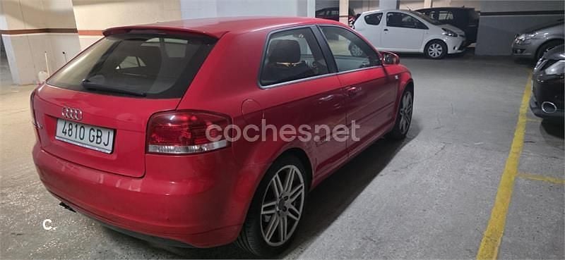 Usado Audi A3 S-Line 105 CV (77 kW) 2008 Rojo Berlina