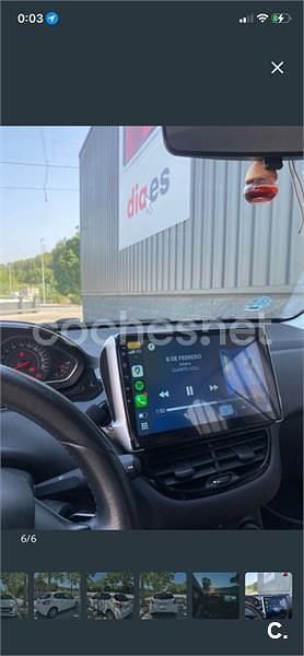 Usado Peugeot 208 Style 82 CV (60 kW) 2014 Blanco Utilitario