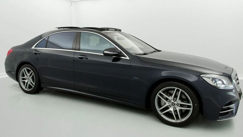 Usado Mercedes S560 AMG line 476 CV (350 kW) 2021 Azul cavansita Berlina
