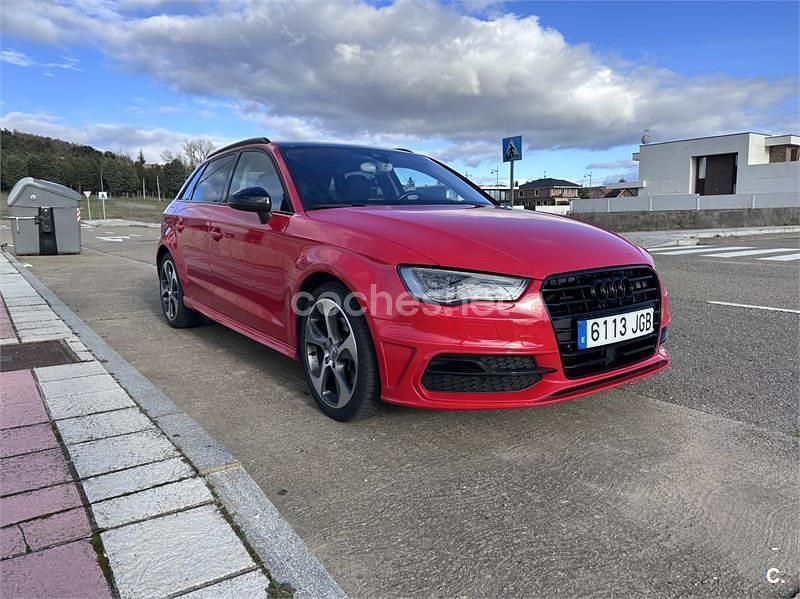 Rojo Usado 2015 Audi A3 Sportback S-Line Berlina | 16.200 € (Buen precio) - Imagen 1/4