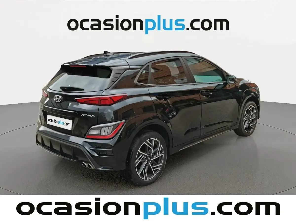 Usado Hyundai Kona N Line 136 CV (100 kW) 2021 Negro SUV