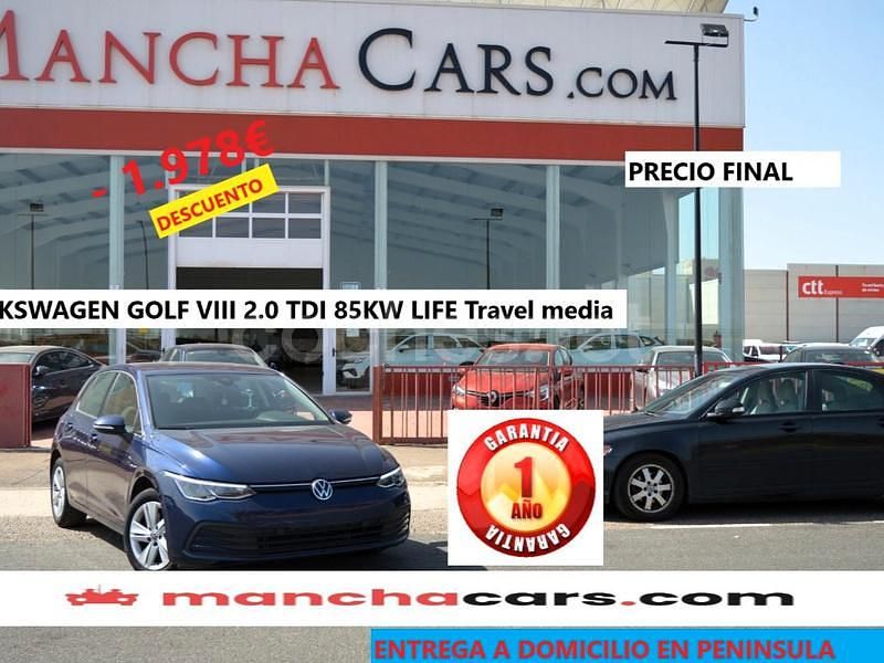Azul Usado 2021 VW Golf VIII Life Berlina | 19.490 € (Precio justo) - Imagen 1/4