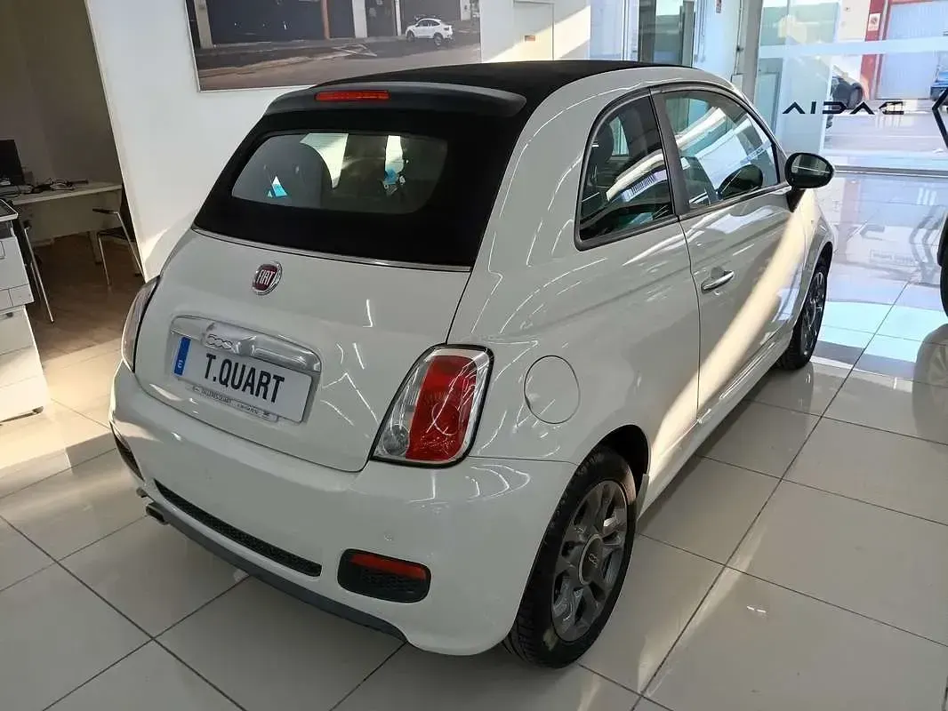 Usado Fiat 500C Lounge 69 CV (50 kW) 2015 Blanco Descapotable