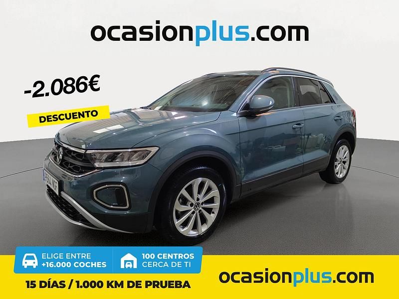 Azul Usado 2023 VW T-Roc Life SUV | 22.950 € (Precio justo) - Imagen 1/4