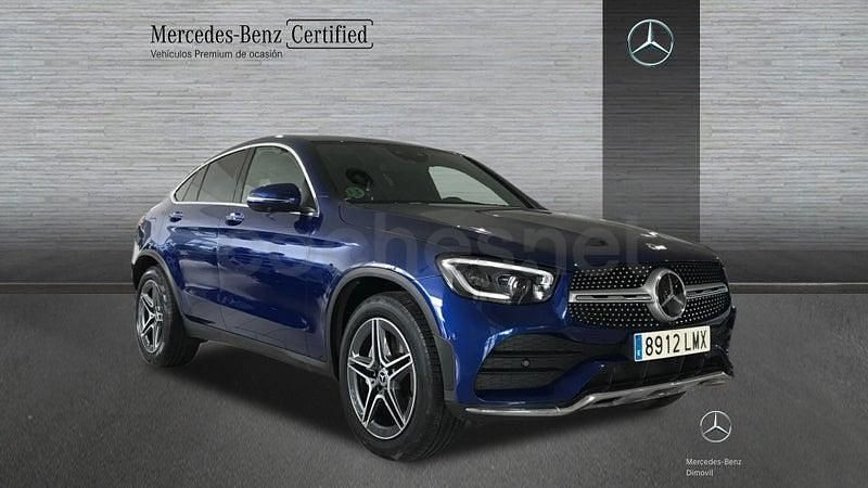 Usado Mercedes GLC300 AMG line 245 CV (180 kW) 2021 Azul SUV