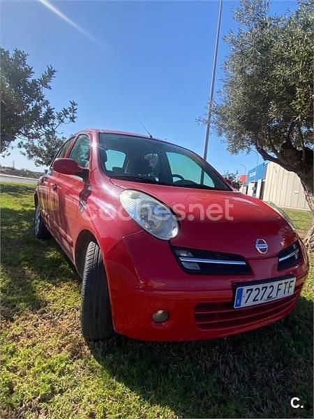 Rojo Usado 2007 Nissan Micra Acenta Berlina | 2800 € (Precio justo) - Imagen 1/4
