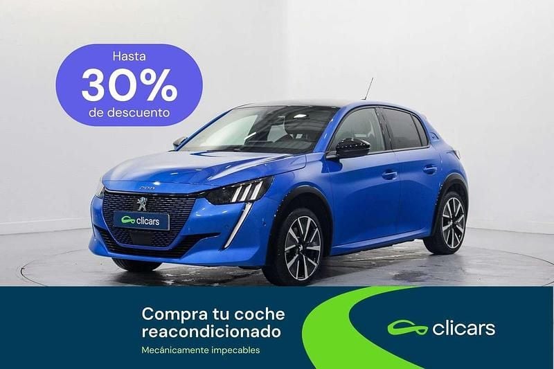 Usado Peugeot e-208 GT 100 kW (136 CV) 2020 Azul Utilitario