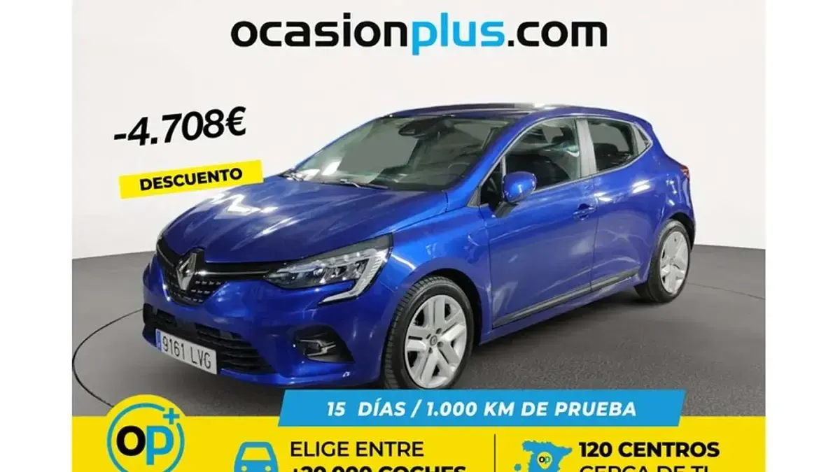 Usado Renault Clio Intens 140 CV (102 kW) 2021 Azul Utilitario
