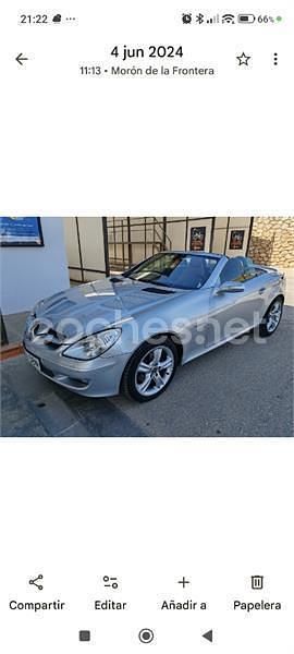 Usado Mercedes SLK200 163 CV (119 kW) 2004 Gris / plata Descapotable
