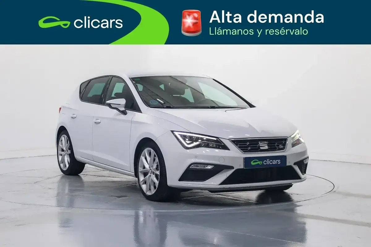 Usado Seat Leon FR 150 CV (110 kW) 2019 Blanco Berlina
