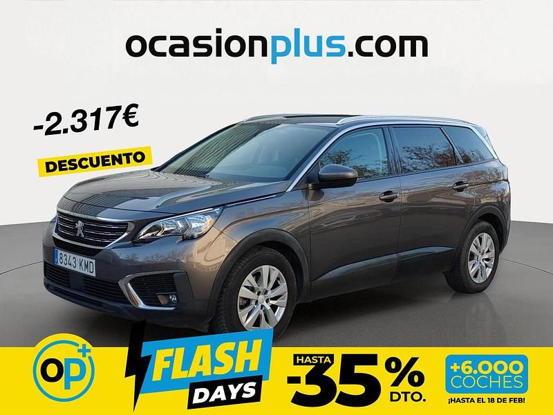 Usado Peugeot 5008 Active 130 CV (95 kW) 2018 Gris Monovolumen