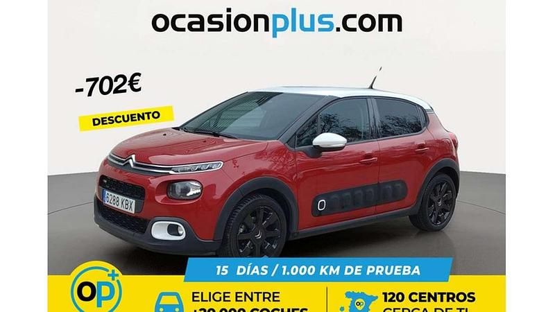 Rojo Usado 2017 Citroën C3 PureTech Utilitario | 8788 € (Precio justo) - Imagen 1/4