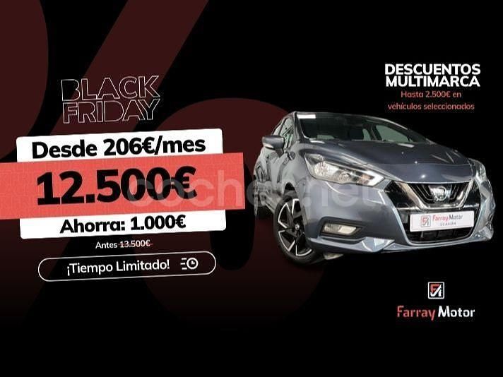 Gris / plata Usado 2021 Nissan Micra Acenta Berlina | 12.500 € (Precio justo) - Imagen 1/4