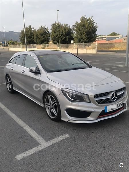 Gris / plata Usado 2015 Mercedes CLA200 Shooting Brake AMG line Familiar | 18.000 € (Precio justo) - Imagen 1/4