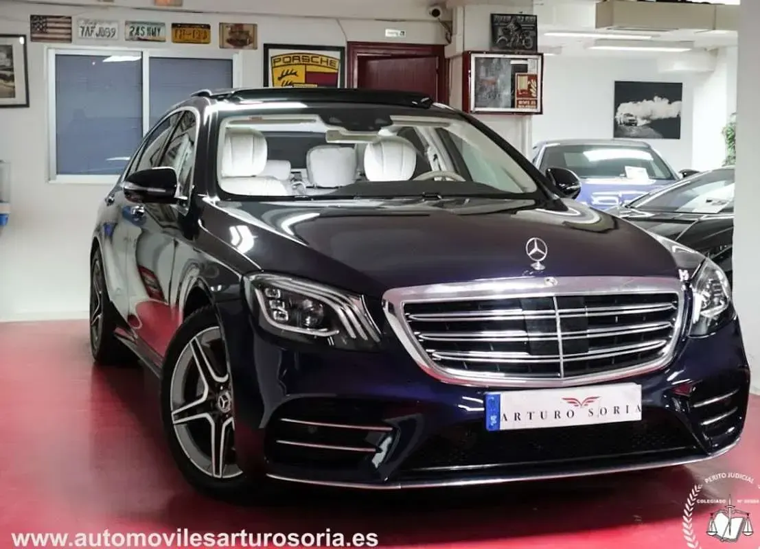 Usado Mercedes S350 286 CV (210 kW) 2018 Azul Berlina