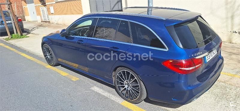 Usado Mercedes C220 170 CV (125 kW) 2018 Azul Familiar