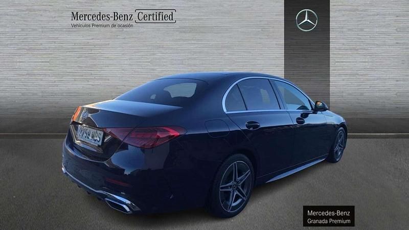 Usado Mercedes C220 AMG line 200 CV (147 kW) 2022 Azul Berlina