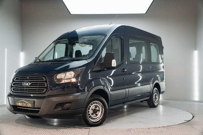 Azul Usado 2017 Ford Transit Ambiente Familiar | 25.775 € (Caro) - Imagen 1/4