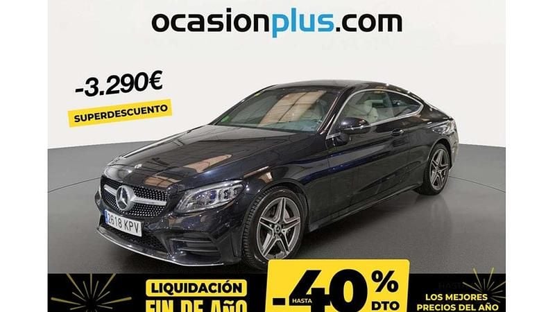 Negro Usado 2018 Mercedes C300 Coupe | 32.900 € (Precio justo) - Imagen 1/4