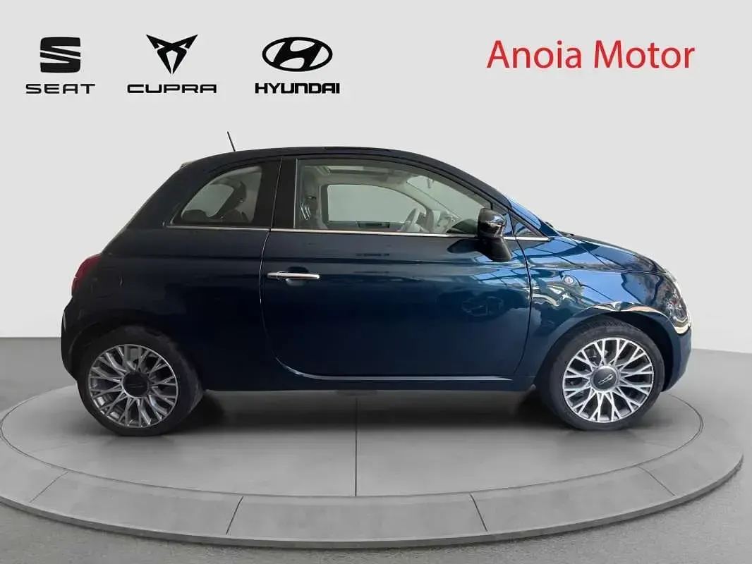 Usado Fiat 500C Lounge 69 CV (50 kW) 2018 Azul Descapotable