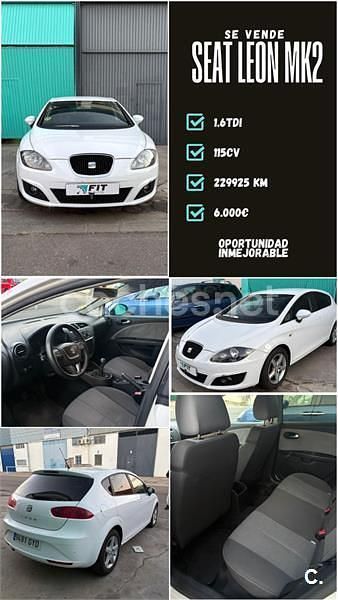 Blanco Usado 2010 Seat Leon Reference Berlina | 6000 € (Precio justo) - Imagen 1/4