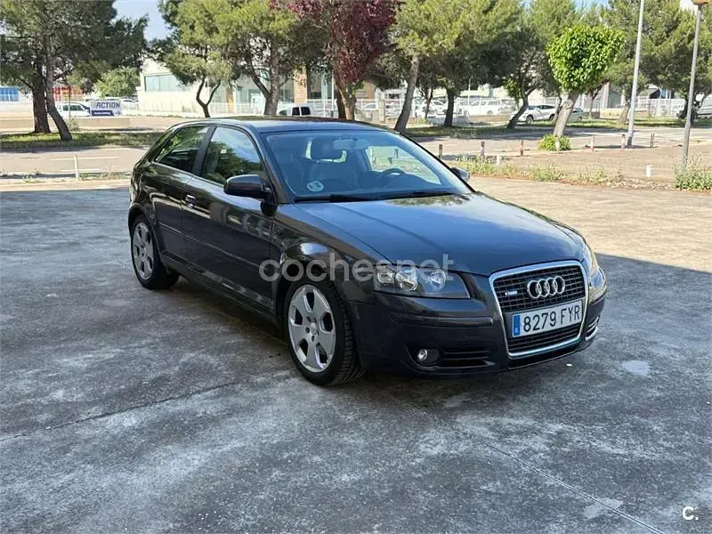 Usado Audi A3 S-Line 140 CV (102 kW) 2007 Negro Utilitario