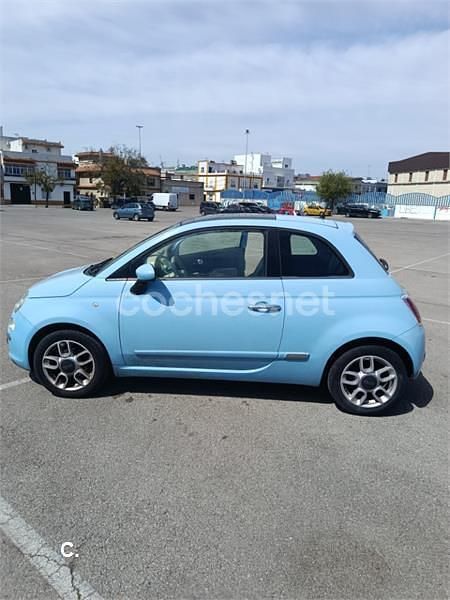 Usado Fiat 500 Lounge 69 CV (50 kW) 2012 Azul Descapotable