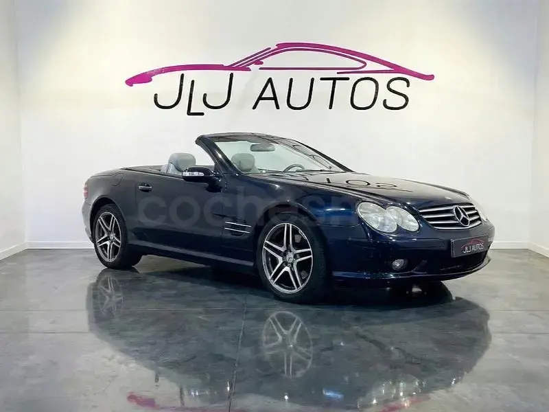Usado Mercedes SL500 306 CV (225 kW) 2002 Azul Descapotable
