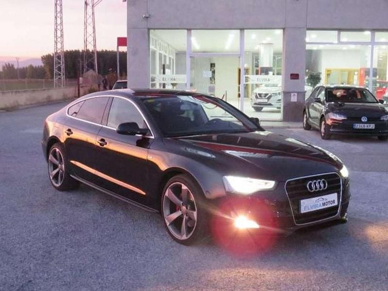 Negro Usado 2015 Audi A5 Sportback S-Line Utilitario | 18.500 € (Caro) - Imagen 1/4