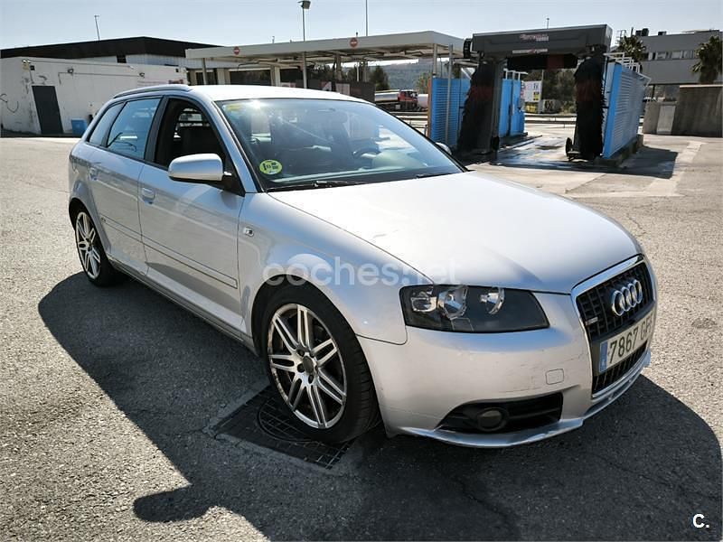 Usado Audi A3 S-Line 140 CV (102 kW) 2008 Gris / plata Utilitario