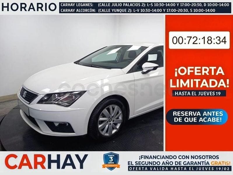 Usado Seat Leon Reference 110 CV (80 kW) 2018 Blanco Berlina