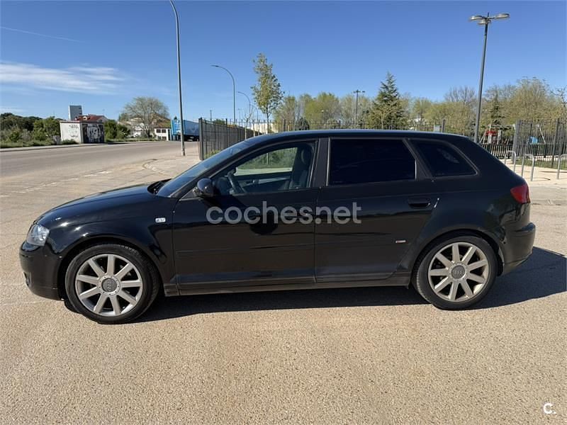 Usado Audi A3 S-Line 140 CV (102 kW) 2008 Negro Utilitario