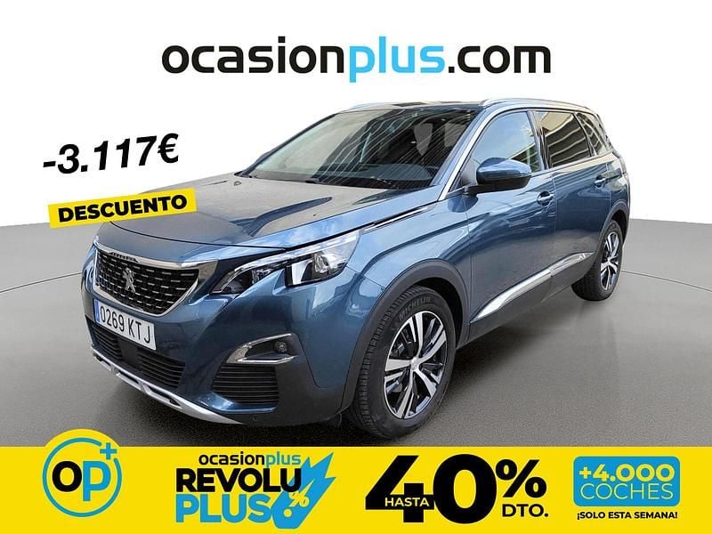Usado Peugeot 5008 Allure 130 CV (95 kW) 2019 Azul SUV
