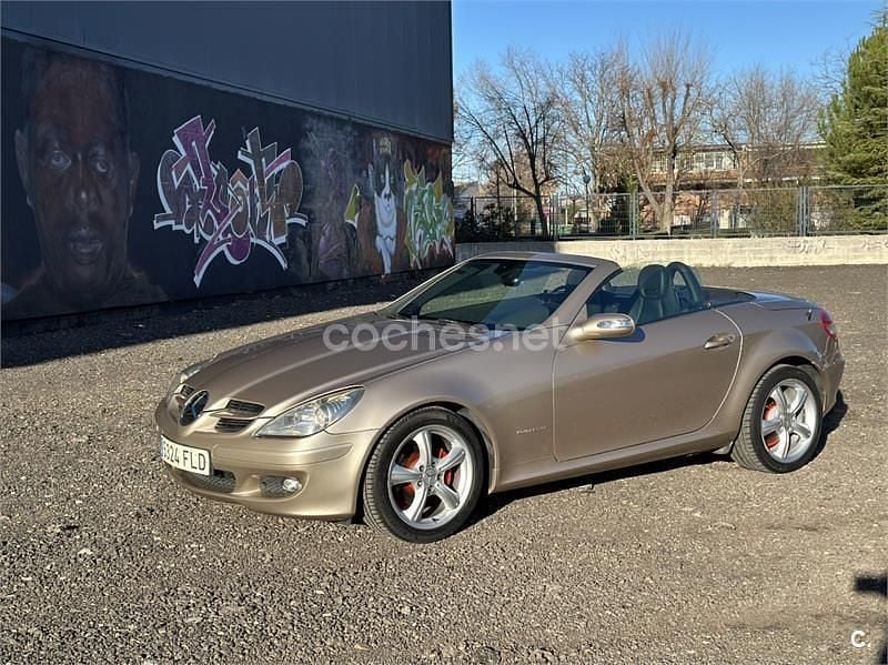 Beige Usado 2007 Mercedes SLK200 Descapotable | 11.350 € (Precio justo) - Imagen 1/4