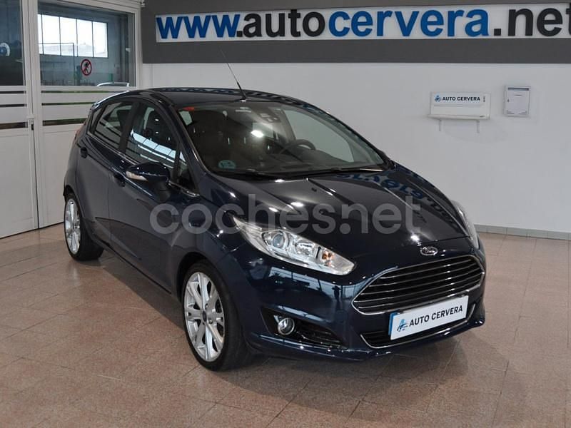 Azul Usado 2014 Ford Fiesta Berlina | 8490 € (Precio justo) - Imagen 1/4