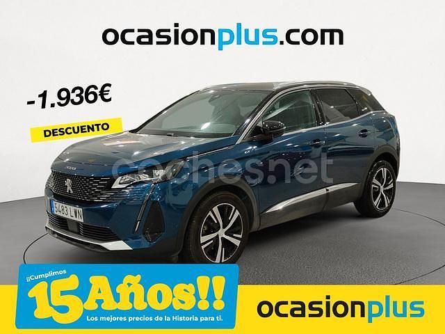Azul Usado 2022 Peugeot 3008 GT SUV | 20.900 € (Un poco caro) - Imagen 1/4