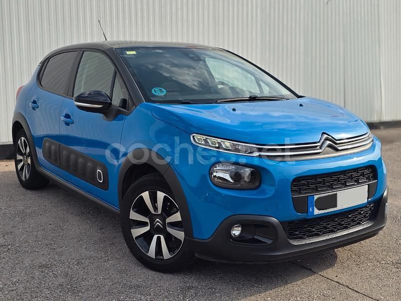 Usado Citroën C3 Feel 82 CV (60 kW) 2018 Azul Utilitario