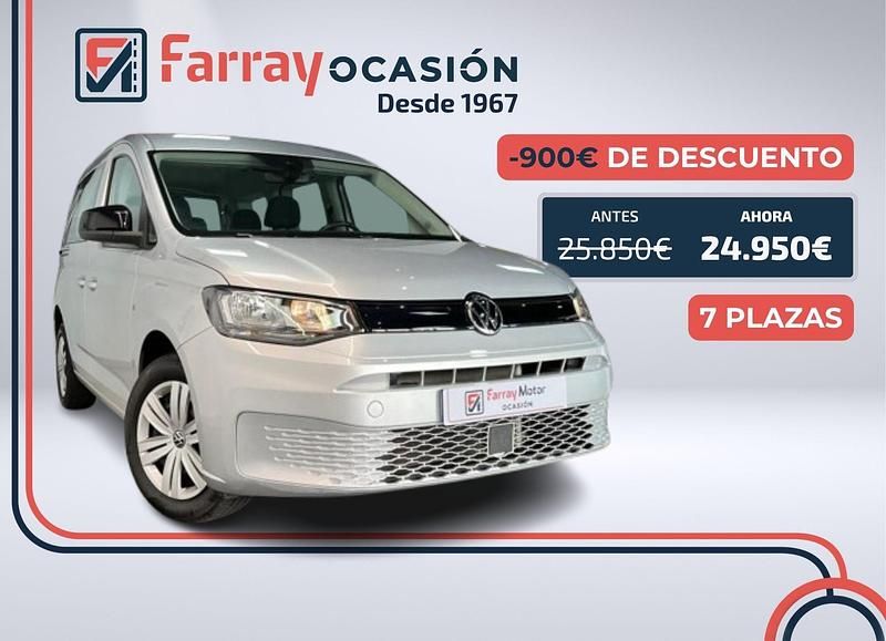 Gris / plata Usado 2024 VW Caddy Monovolumen | 24.950 € (Buen precio) - Imagen 1/4