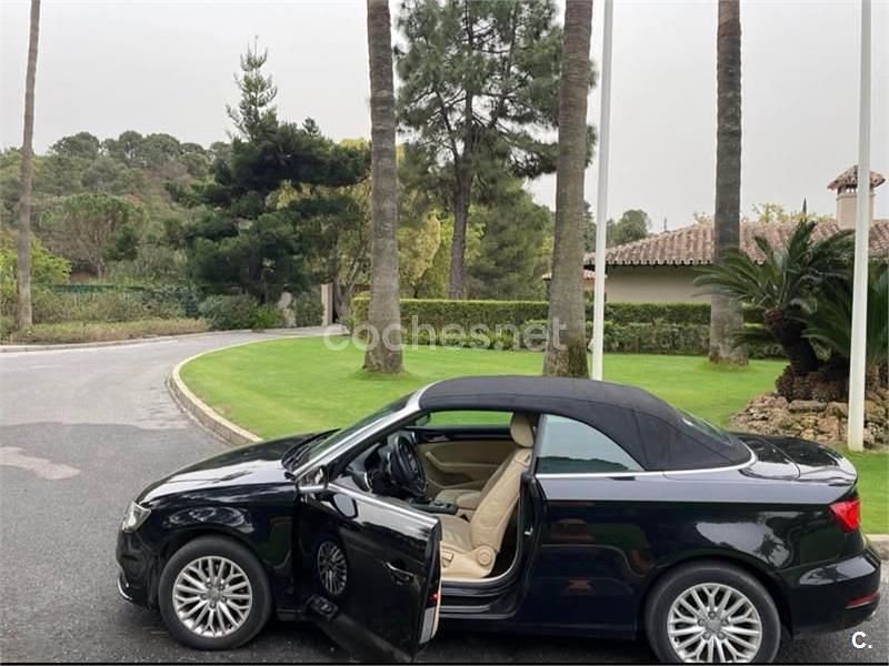 Negro Usado 2015 Audi A3 Cabriolet Ambiente Descapotable | 17.990 € (Precio justo) - Imagen 1/3