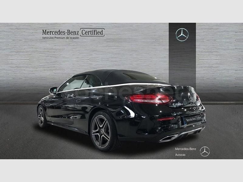 Usado Mercedes C220 AMG line 194 CV (142 kW) 2021 Negro Descapotable